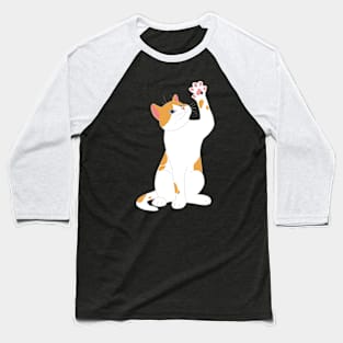 ORANGE & WHITE CAT Baseball T-Shirt